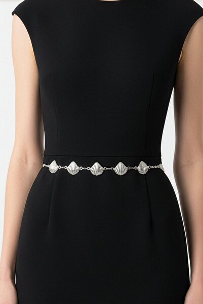 Rays 442 Mussel Detailed Chain Belt Silver