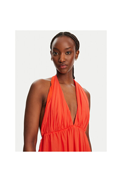 Bardot damskie sukienka_koktajlowa koralowy Leona 59861DB