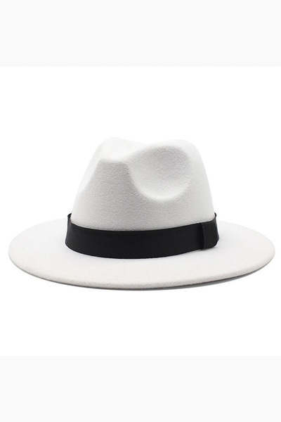 Giraffe Retro beli panama fedora šešir