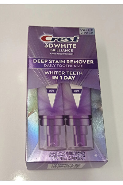 CREST 3D White Brilliance Deep Stain Remover Daily Toothpaste Whiter Teeth in...