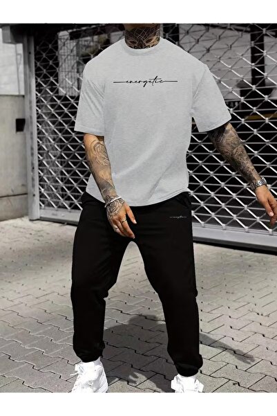 PAVRO Unisex Oversize Shorts Set Top and Bottom Two-Piece Comfortable Energet...