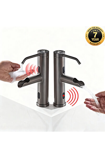 OEM Sensörlü Banyo Lavabo Bataryası+Sıvı Sabunluklu 2in1 Modern Lüx 2026 İtha...