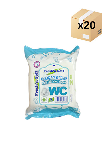 FRESHNSOFT Fresh'n Soft Islak Tuvalet Kağıdı Yetişkin İçin 60 Yaprak 20 paket...