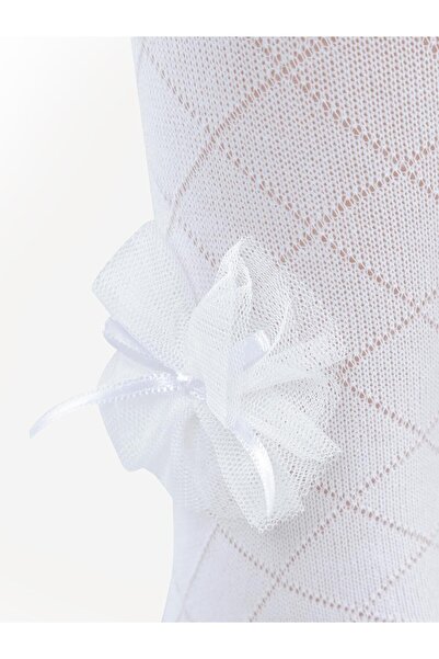Civil Girls Аксесуар з мереживом 3-7 років Дівчачі колготки - Білі 7-8 років