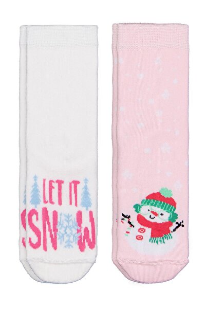 Civil Girls Let Snow Towel 2-компонентни чорапи за момичета на възраст 2-12 г...