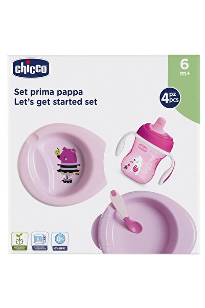 Chicco Bebek Yemek Seti 6+ Ay - Pembe Standart