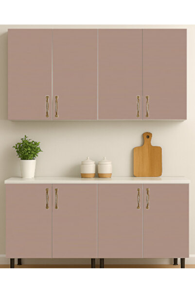 BRC Bucatarie 160 cm mdf acryl cappucino