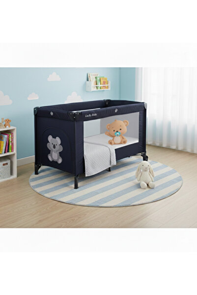 TREND MIX سرير المواليد باللون الأسود الأنيق