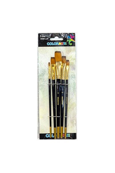 Colorarte Pensula DB20501, varf lat, set 5 bucati