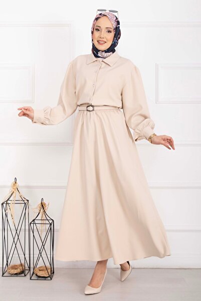 EBRUTESETTÜR Marin Belted Skirt Suit Beige