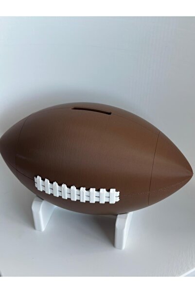 HW3D Amerikan Futbolu Tasarımlı Kumbara - Özel Standlı Sporcu Hediyesi