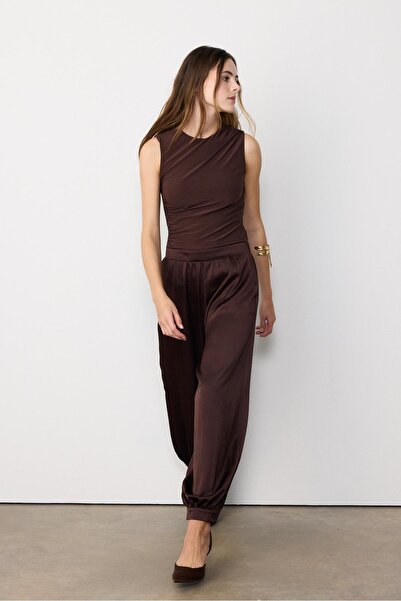 Stradivarius Satin halter jumpsuit