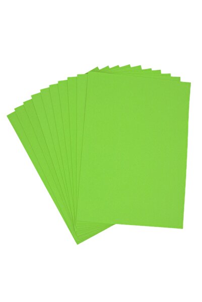 Colorarte Гумирана хартия А4, 1.3 мм, ябълково зелена, комплект от 10 листа,