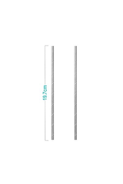 MC Micostore PartyGo silver straws, 20cm, DE0092, set of 25 pieces