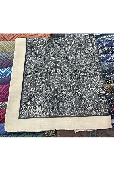 JAWEL Etnik desen soft pamuk şal