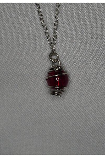 NO BRAND Bordo bohem el yapımı gotik kolye