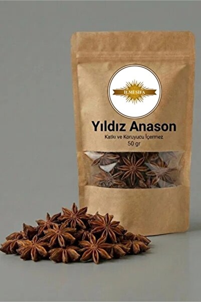 İLMİ ŞİFA Yıldız Anason (Star Anise – Whole Star Anise – Badian) Doğal Kurutu...