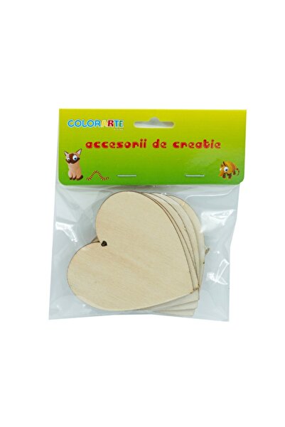 Colorarte Δημιουργικά αξεσουάρ - πυρογραφία ξύλου - καρδιά + κορδόνι, 8x8cm, ...