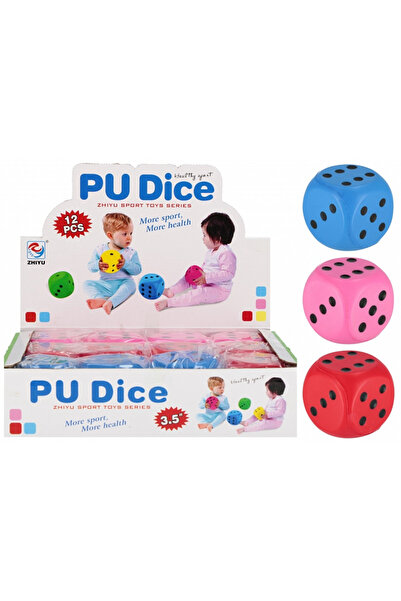 Mega Creative Jucarie cub zar gumat 8cm, diverse culori, MegaCreative, 545086