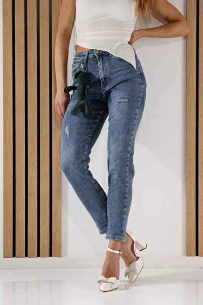 Zaira Andreea Women's Baggy Fit Jeans Blue #A1353 - 30