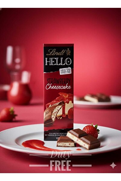 hijazigroup Lindt HELLO Strawberry Cheesecake chocolate bar 100g
