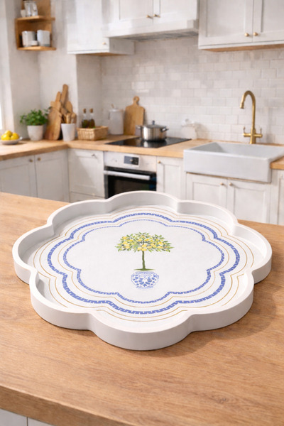 Zucci صينية عرض زهرة الأقحوان المزخرفة من أكدينيز ميديسين بريزيديشال |   شجرة...