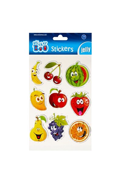 Craft with Fun Stickers fruit, set of 9 pieces, Sticker Boo, 493722