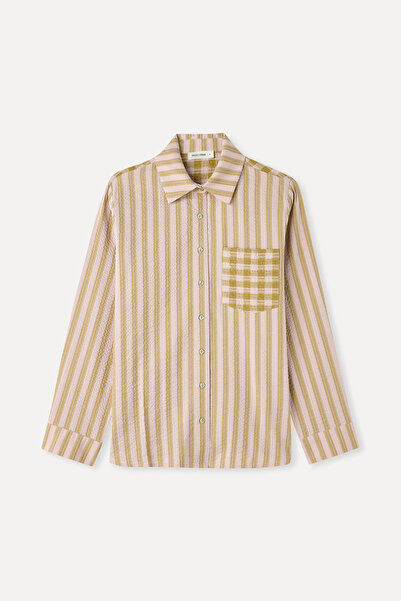 Mudo Textured Striped Long Sleeve Shirt
