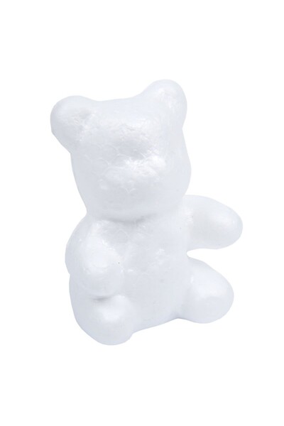 Colorarte Accesorii creatie - polistiren - ursulet, alb, set 4 buc,