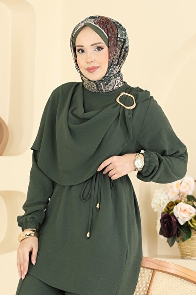 ModaMerve Toka Aksesuarlı Aerobin Takım 2639MSZ1172-MS Haki