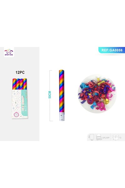 MC Micostore Tun confetti partygo, 50cm, furbeu, ga0056