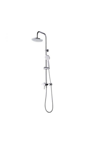 Kröner Coloană de duș, Kroner, Triton, cu baterie, crom lucios, D. 22 cm