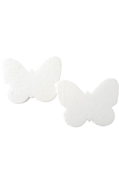 Colorarte Accesorii creatie - polistiren - fluture, alb, 15x12cm, set 2 buc,