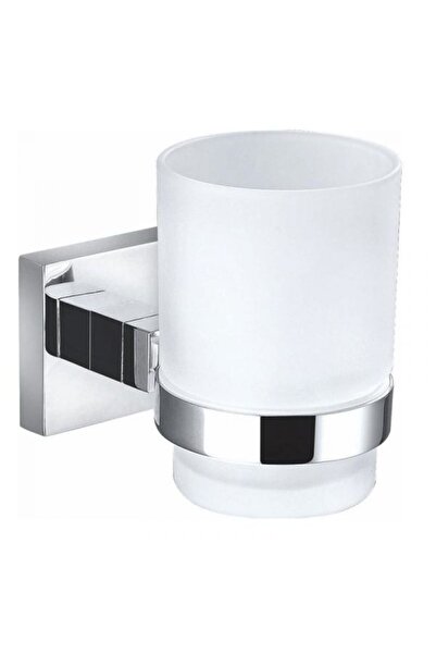 Kröner Kroner Square Toothbrush Holder, Glossy Chrome