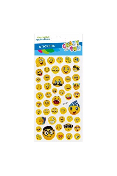 Craft with Fun Accesorii creatie - stickere autoadezive - zambareti, 9x21 cm,...