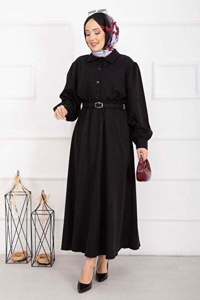 EBRUTESETTÜR Marin Belted Skirt Suit Black