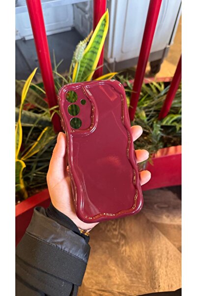 KILIF STORE REDMİ 15 BORDO DALGALI TELEFON KILIFI