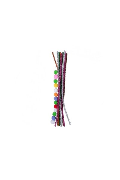 Colorarte Accesorii creatie - sarma plusata, 18mm, cu Pom Pom, set 25 buc,