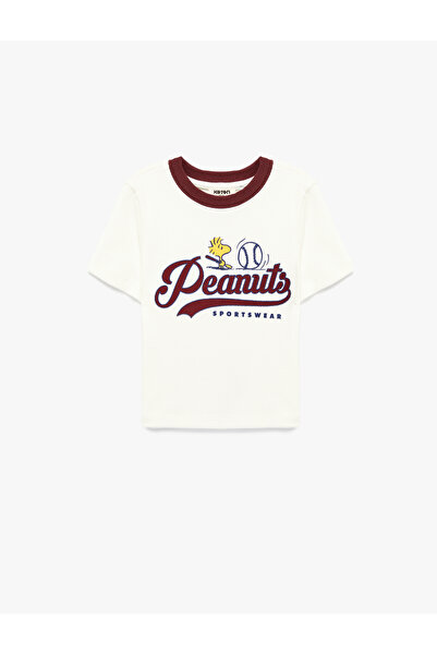 Koton Лицензирана памучна тениска с къс ръкав и принт на Снупи за колоездене