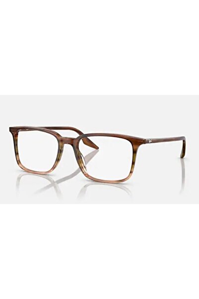 Ray-Ban Rb5421 8424 53-55 Ekt Uv420 Mavi Işık Korumalı Gözlük Çizgili Kahvere...