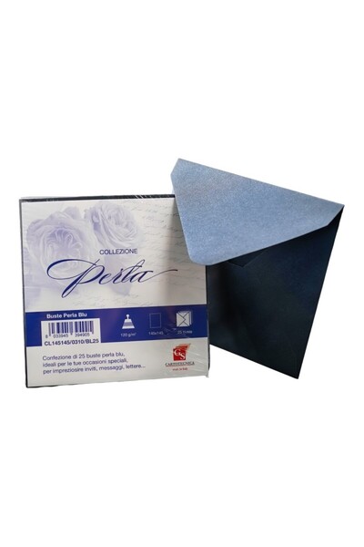 Colorarte Plic color pentru invitatie Perla, albastru perlat, 120g/mp, 145x14...