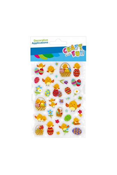 Craft with Fun Accesorii creatie - stickere autoadezive - cos oua Paste, set ...