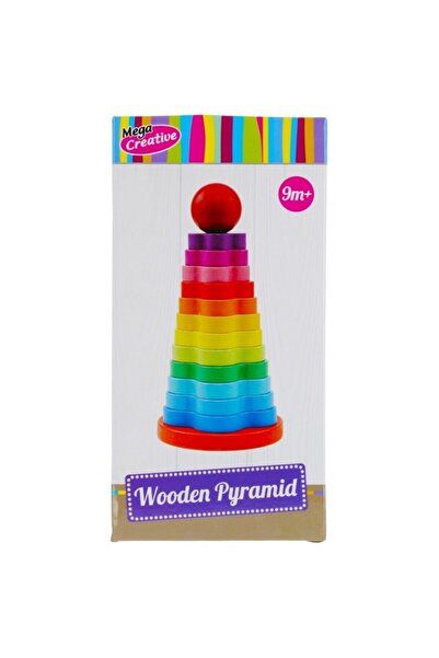 Mega Creative Wooden baby toy pyramid, multicolor MegaCreative 474355, 9+ months