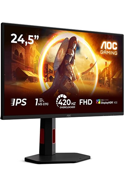 Aoc 25G4KUR 24.5" 420Hz 1ms HDMI DP AdaptiveSync HDR400 Pivot FHD Fast IPS Gaming Monitör