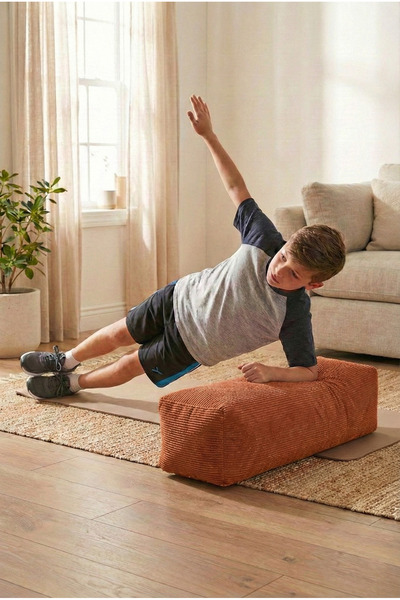 Anadolu Dekoratif Minder Puf Premium Fitilli Kadife Yoga Pilates Destek Minderi Meditasyon ve Spor Yastığı