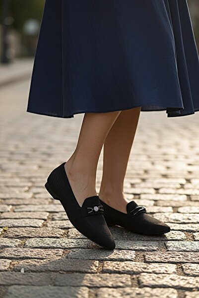 KAFKASLAR AYAKKABI Pointed Toe Knitwear Daily Home and Outdoor Women's Flat S...