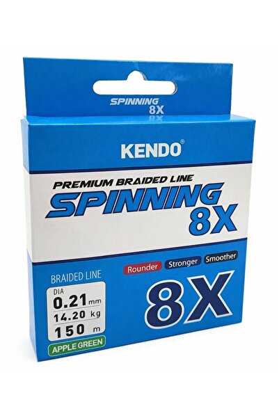 Kendo Spinning 8X Fighting 150 mt Örgü ip (Aple Green) 0,15mm
