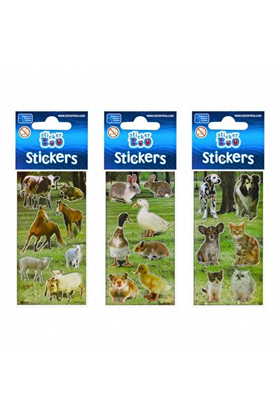 Craft with Fun Αυτοκόλλητα - κατοικίδια ζώα, σετ 6-7 τεμαχίων, Sticker Boo, 3...
