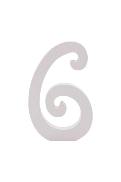 MC Micostore Zebra party decorations number 6, 11cm, wood, self-adhesive, JAB...