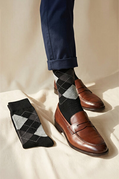 LYKOS Men's 2-Pack Classic Diamond Patterned Comfort Socks